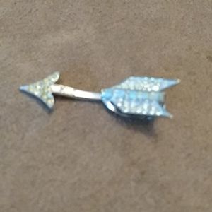 sterling silver bling arrow tie clip